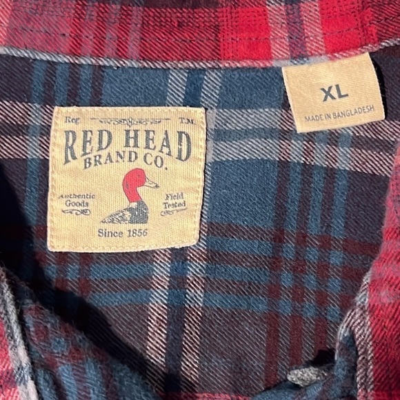 Red Head Men’s Plaid Long Sleeve Button Down Shirt Size XL - Picture 10 of 13